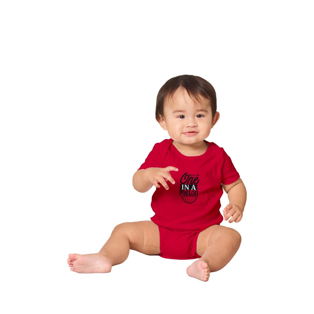Classic Baby Short Sleeve Bodysuit - One in a melon