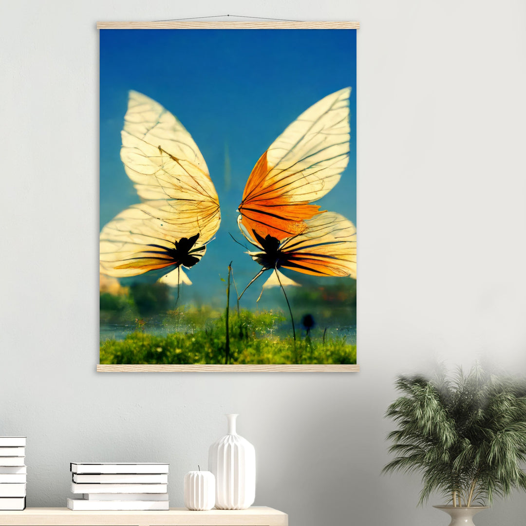 Classic Semi-Glossy Paper Poster with Hanger - Dreaming Butterflies II