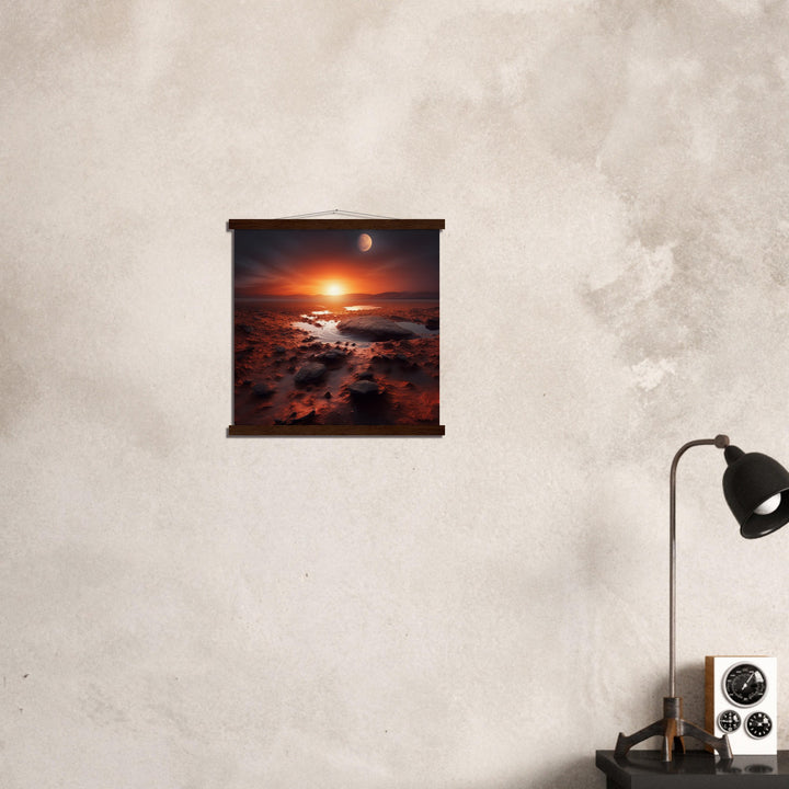 Museum-Quality Matte Paper Poster with Hanger - Sunset on Mars II