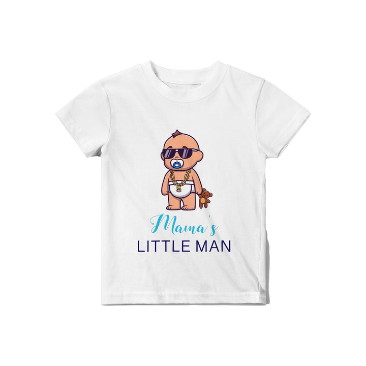 Classic Baby Crewneck T-shirt Boy - "Mama's Little Man, Daddy's BIG Boy"