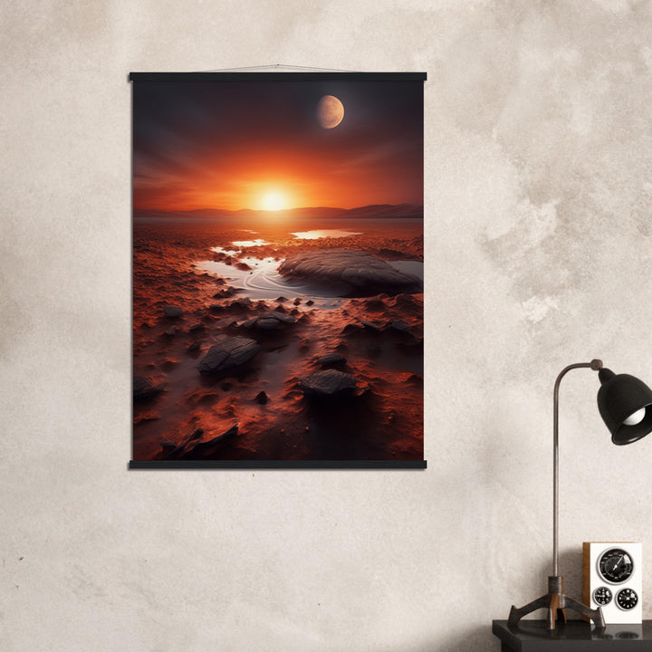 Museum-Quality Matte Paper Poster with Hanger - Sunset on Mars II