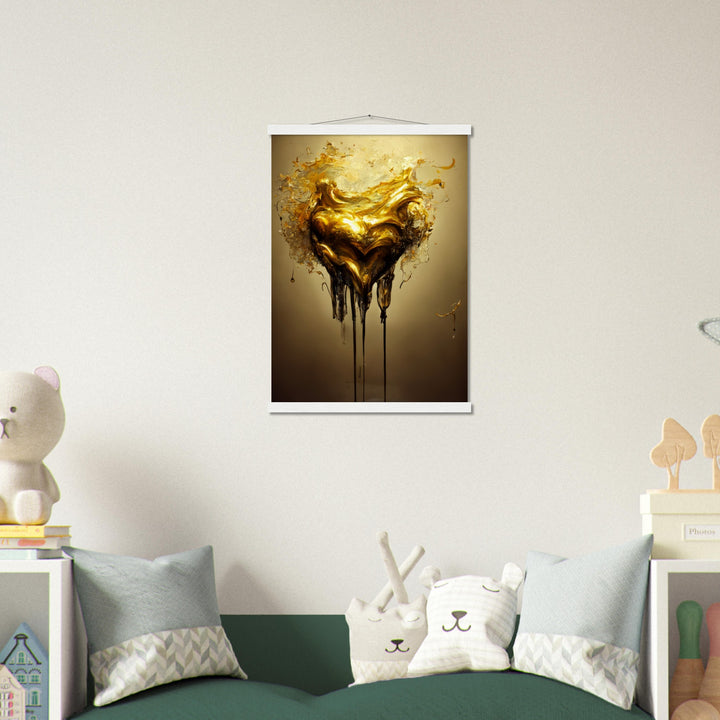 Museum-Quality Matte Paper Poster with Hanger - Heart of Gold Melted