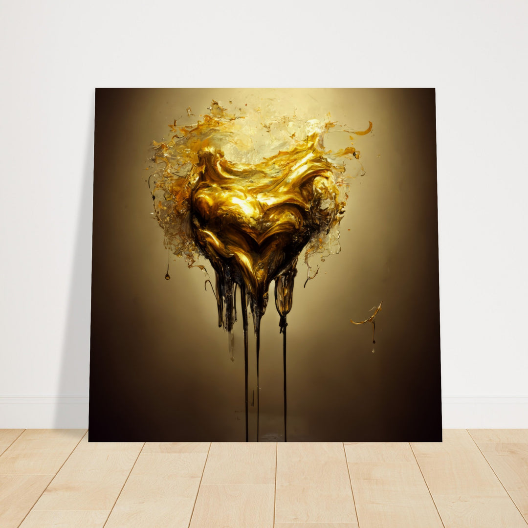 Museum-Quality Matte Paper Poster - Heart of Gold Melted