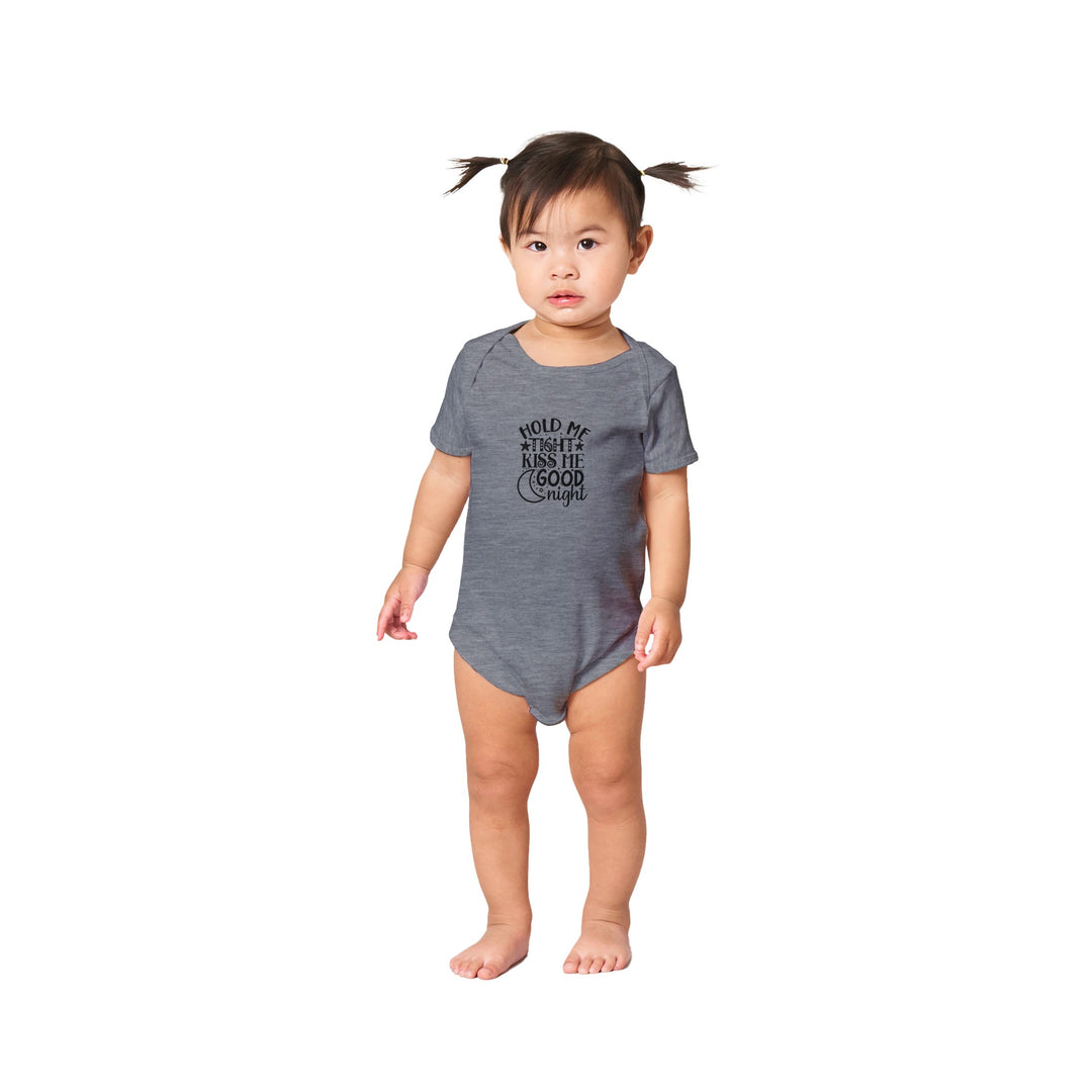 Classic Baby Short Sleeve Bodysuit - Hold me tight kiss me good night
