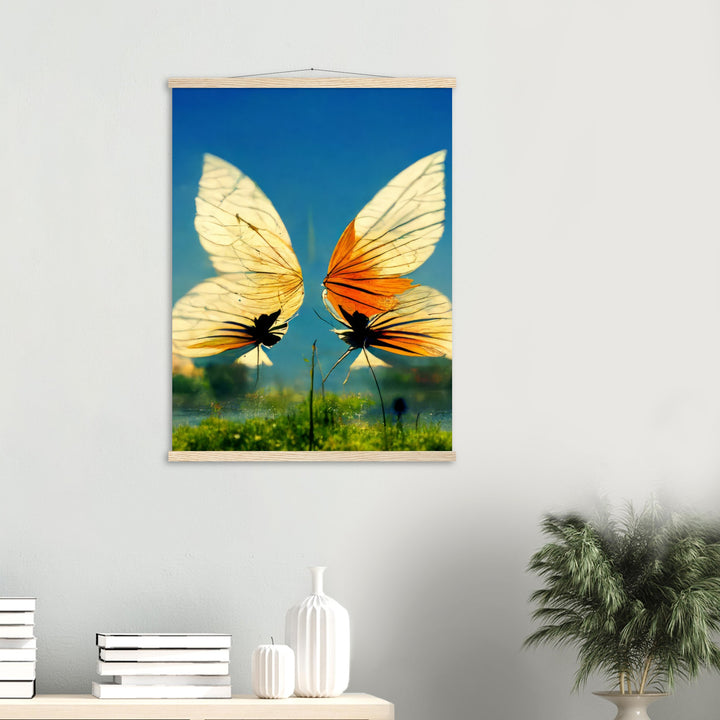 Classic Semi-Glossy Paper Poster with Hanger - Dreaming Butterflies II