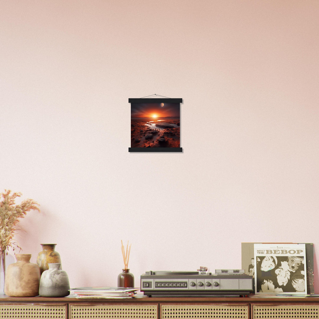 Premium Semi-Glossy Paper Poster with Hanger - Sunset on Mars II