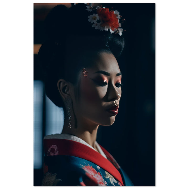 Premium Matte Paper Poster - Geisha's Solitude