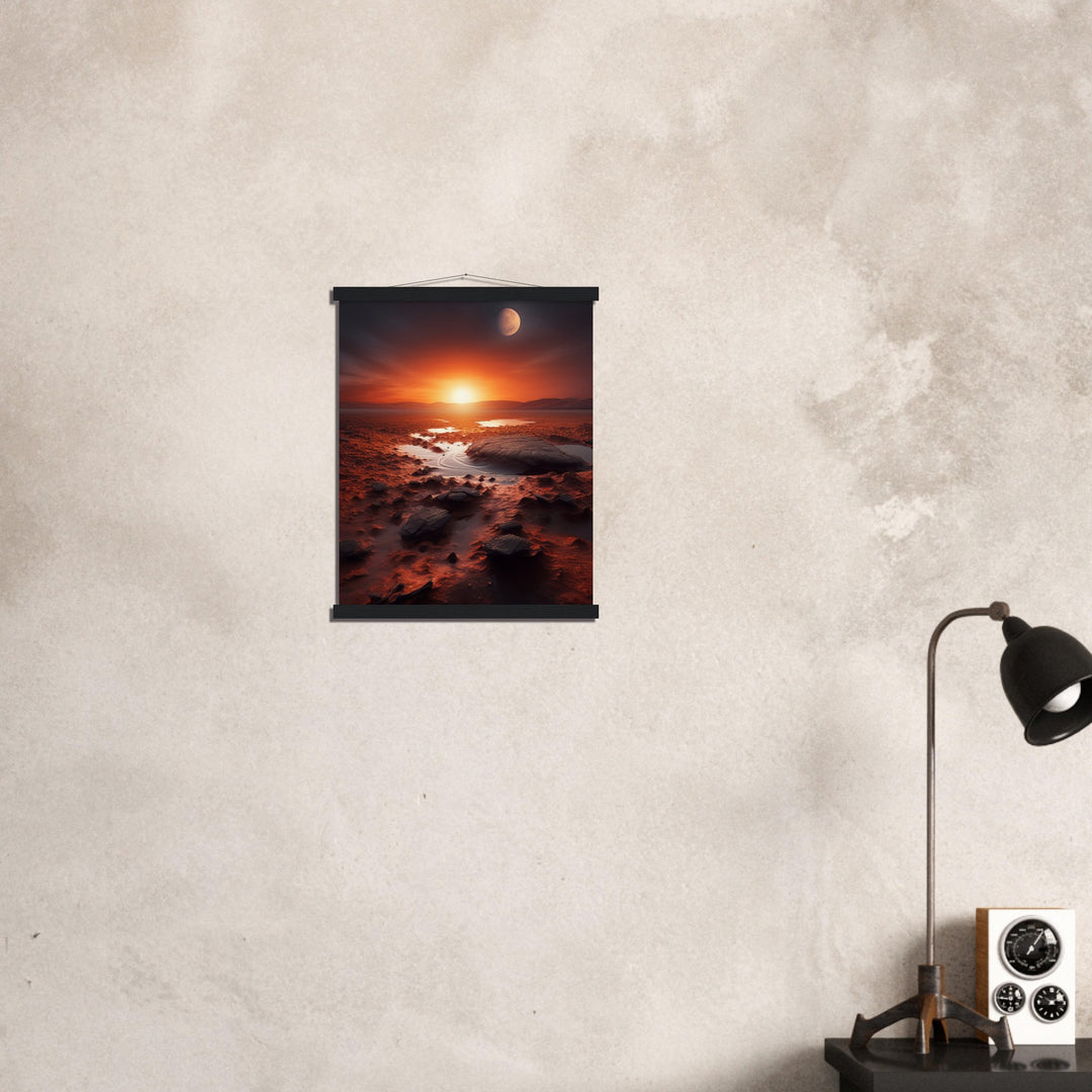 Museum-Quality Matte Paper Poster with Hanger - Sunset on Mars II