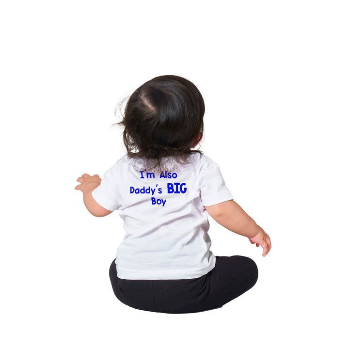 Classic Baby Crewneck T-shirt Boy - "Mama's Little Man, Daddy's BIG Boy"
