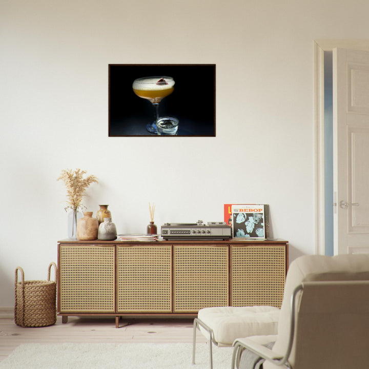 Premium Semi-Glossy Paper Wooden Framed Poster - Pornstar Martini