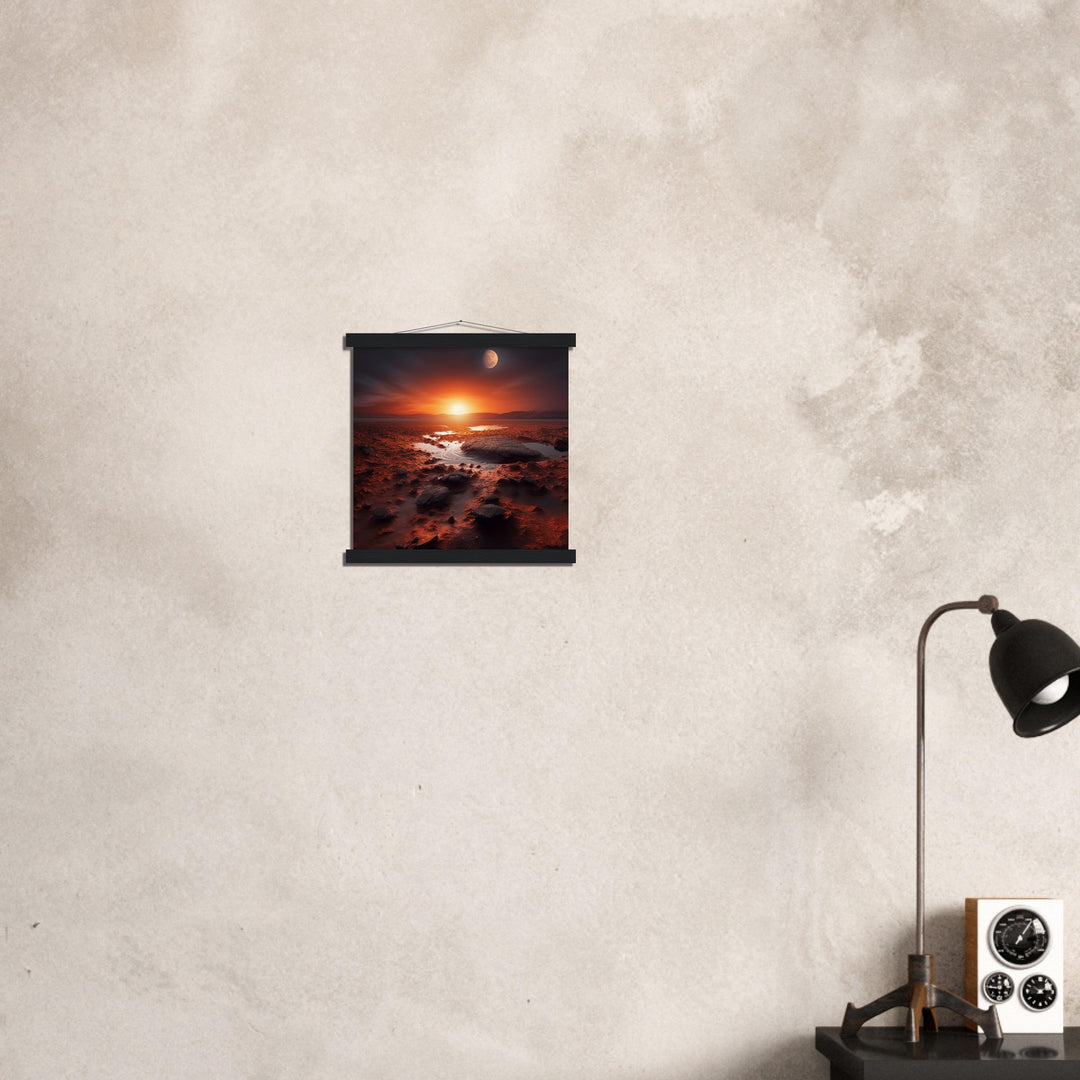 Museum-Quality Matte Paper Poster with Hanger - Sunset on Mars II