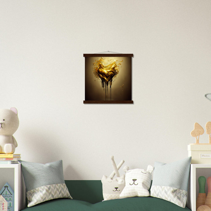 Museum-Quality Matte Paper Poster with Hanger - Heart of Gold Melted