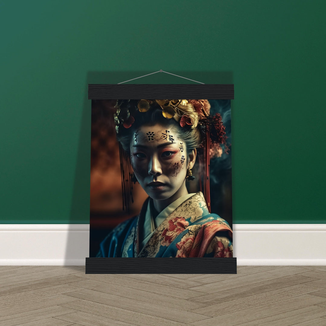 Classic Semi-Glossy Paper Poster with Hanger - Gaze of the Golden Geisha