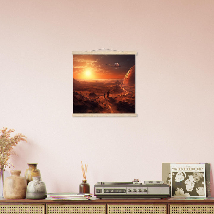 Premium Semi-Glossy Paper Poster with Hanger - Sunset on Mars I