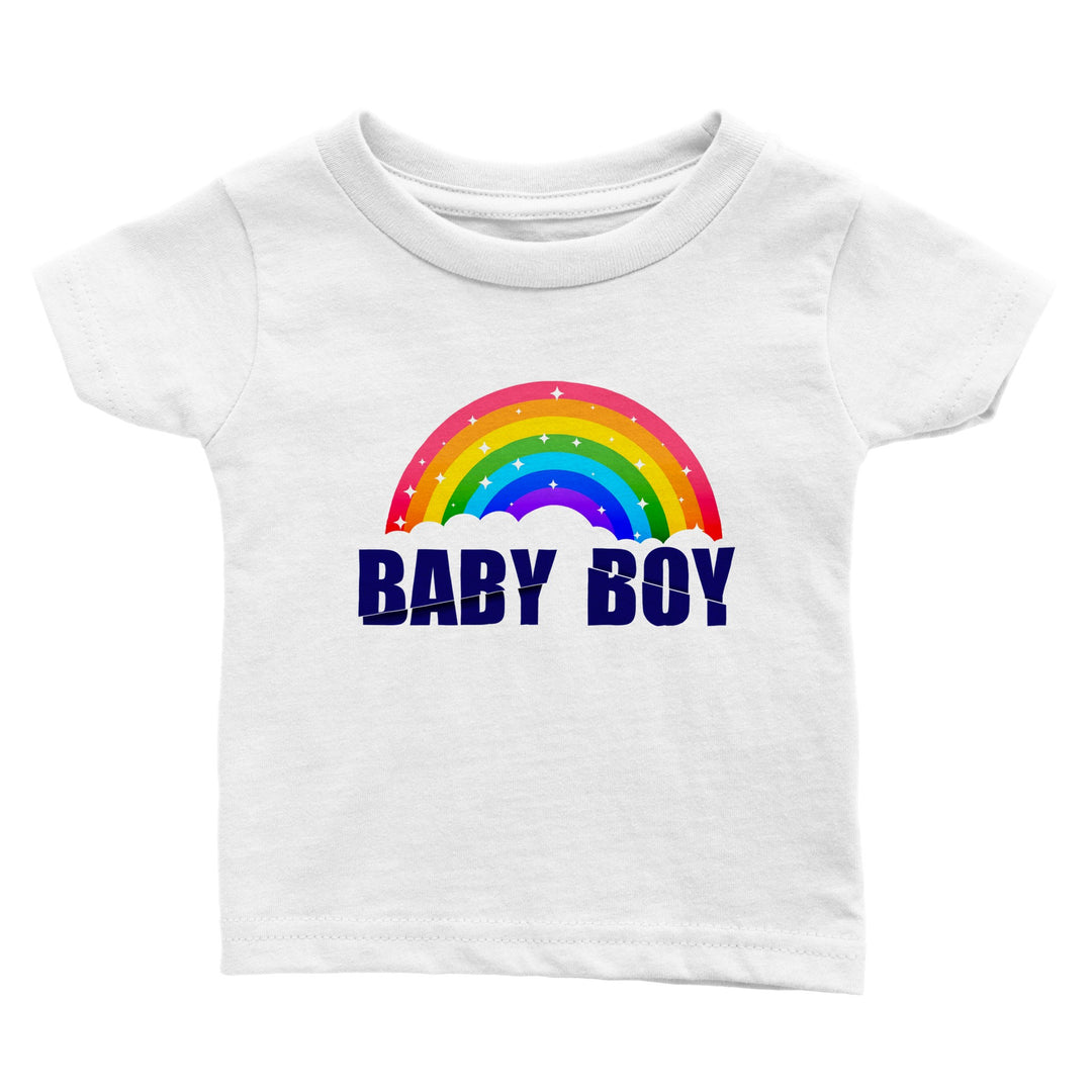 Classic Baby Crewneck T-shirt - Baby Boy Rainbow