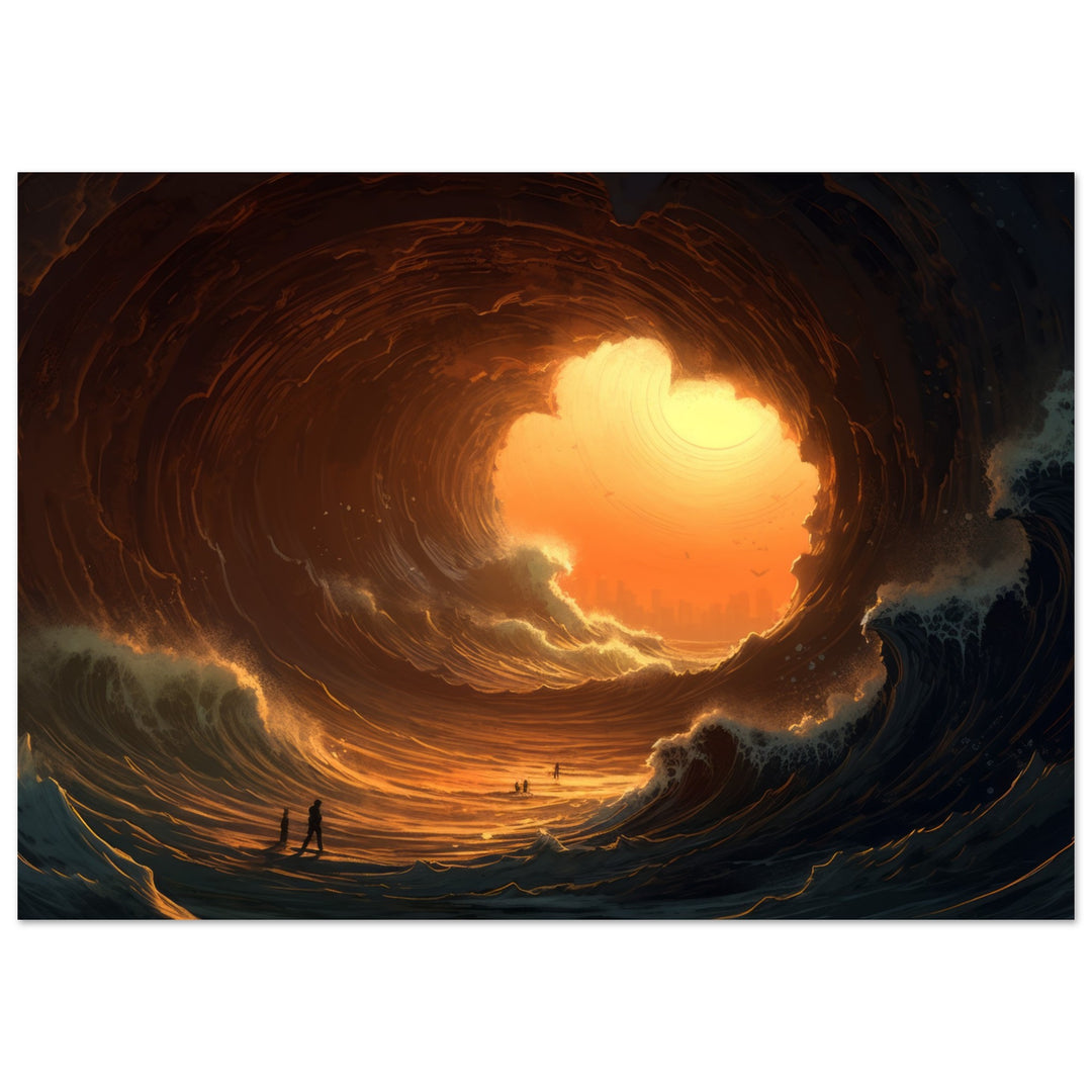 Premium Semi-Glossy Paper Poster - Abyssal Grotto Wave