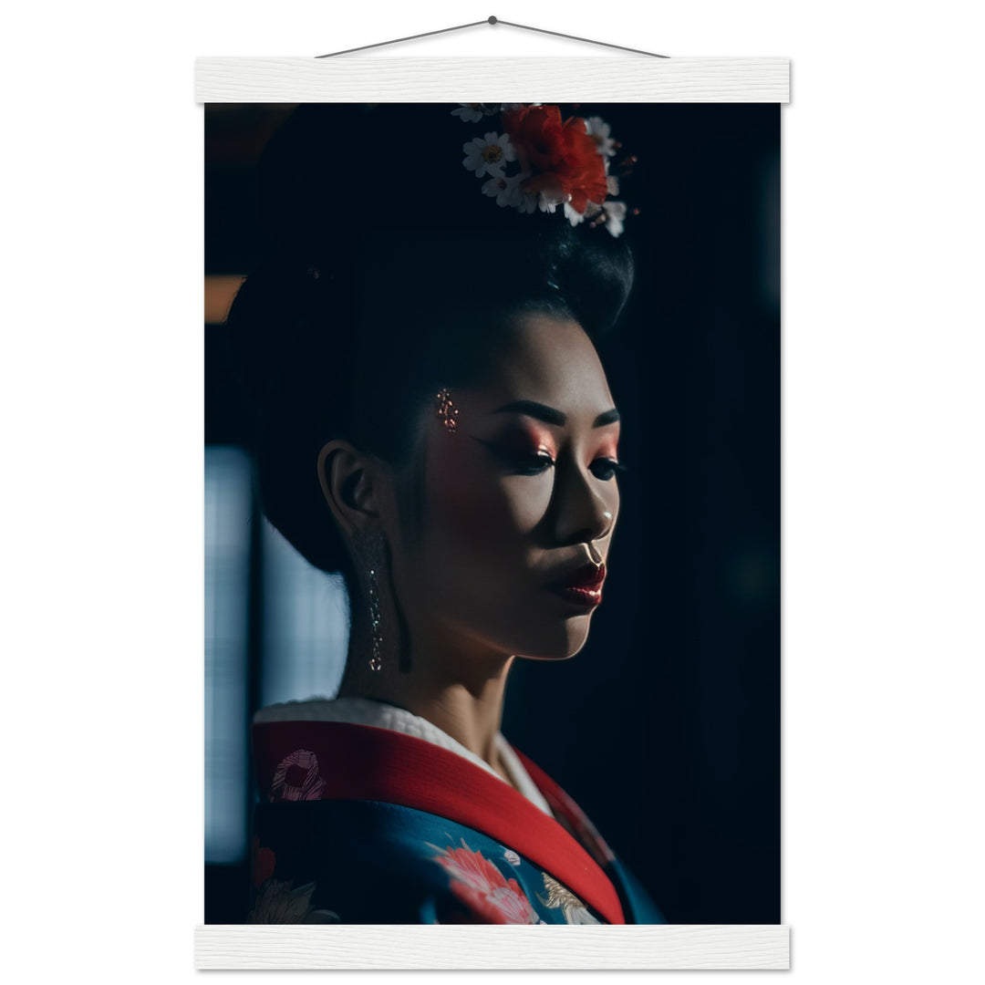 Museum-Quality Matte Paper Poster with Hanger - Geisha's Solitude