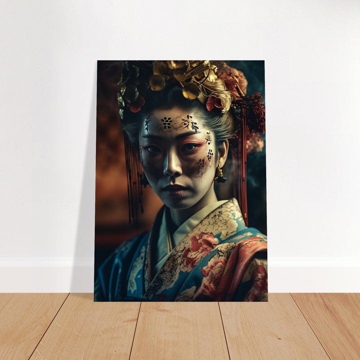 Premium Matte Paper Poster - Gaze of the Golden Geisha