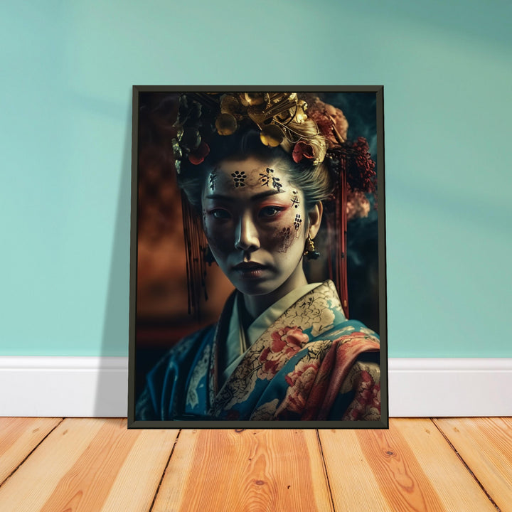 Museum-Quality Matte Paper Metal Framed Poster - Gaze of the Golden Geisha