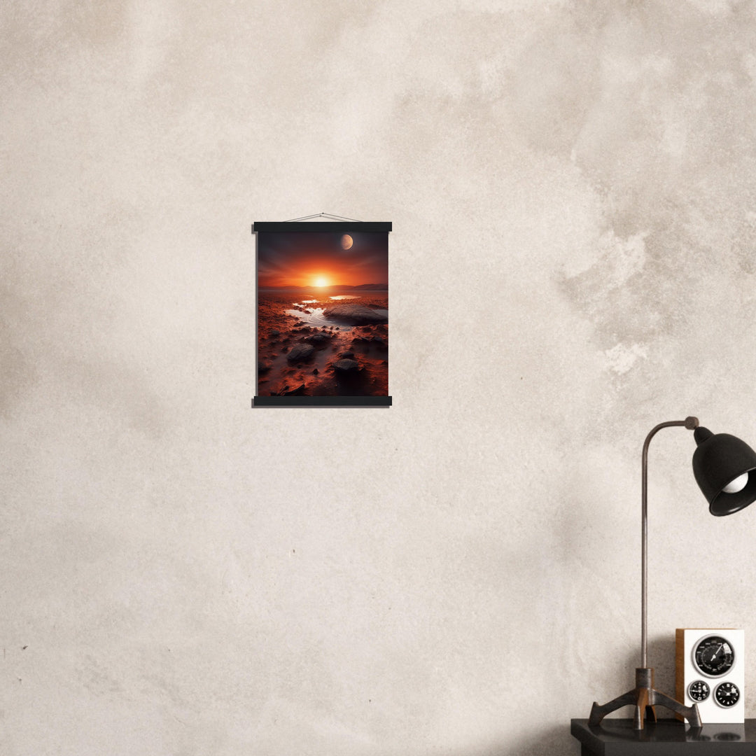 Museum-Quality Matte Paper Poster with Hanger - Sunset on Mars II