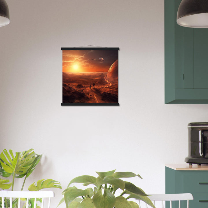 Classic Semi-Glossy Paper Poster with Hanger - Sunset on Mars I