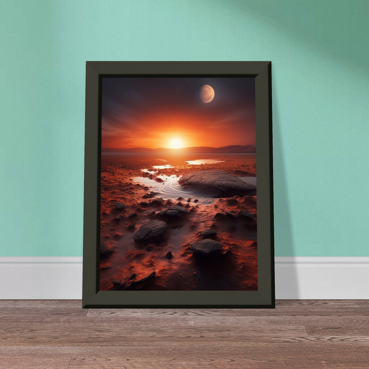 Premium Matte Paper Metal Framed Poster - Sunset on Mars II