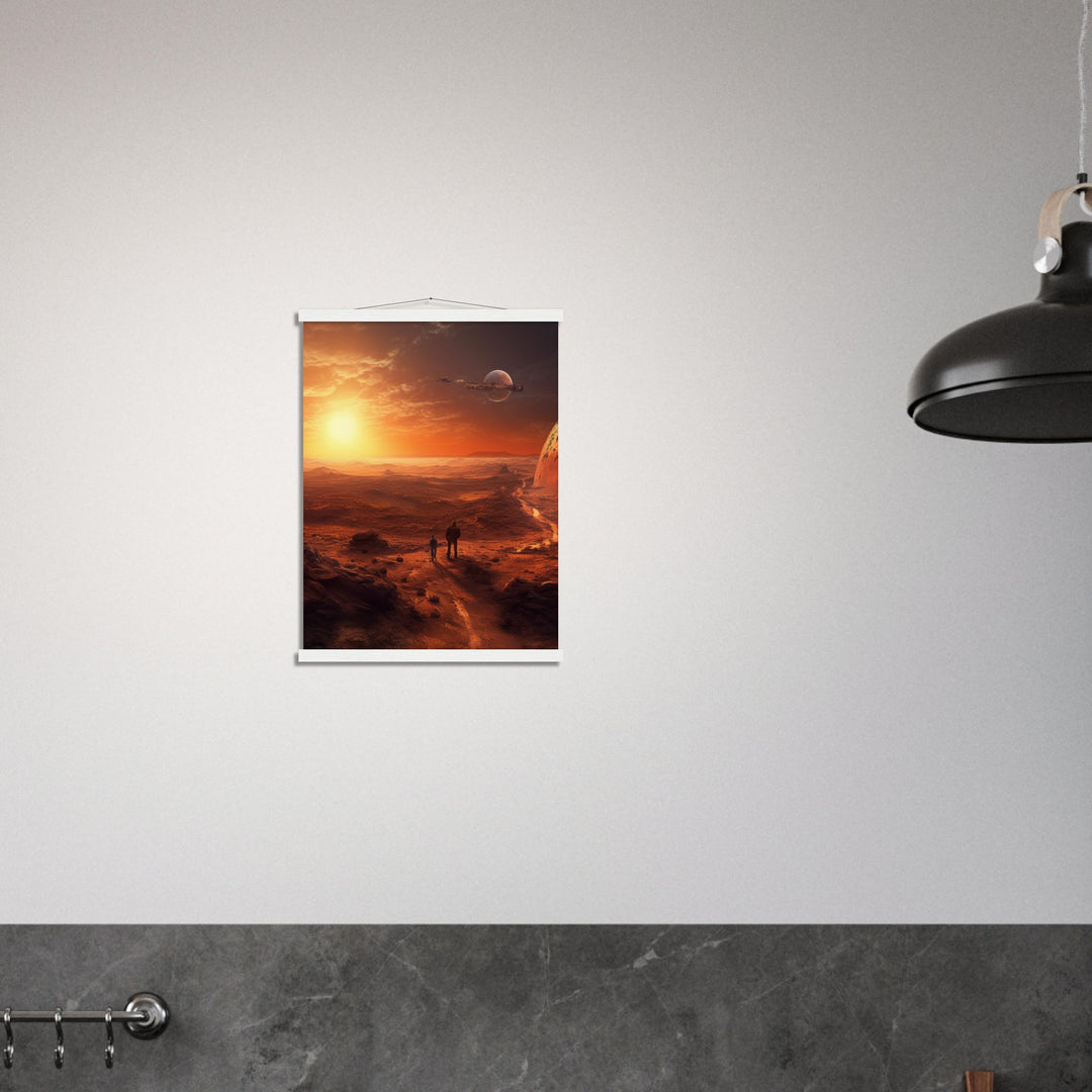 Museum-Quality Matte Paper Poster with Hanger - Sunset on Mars I