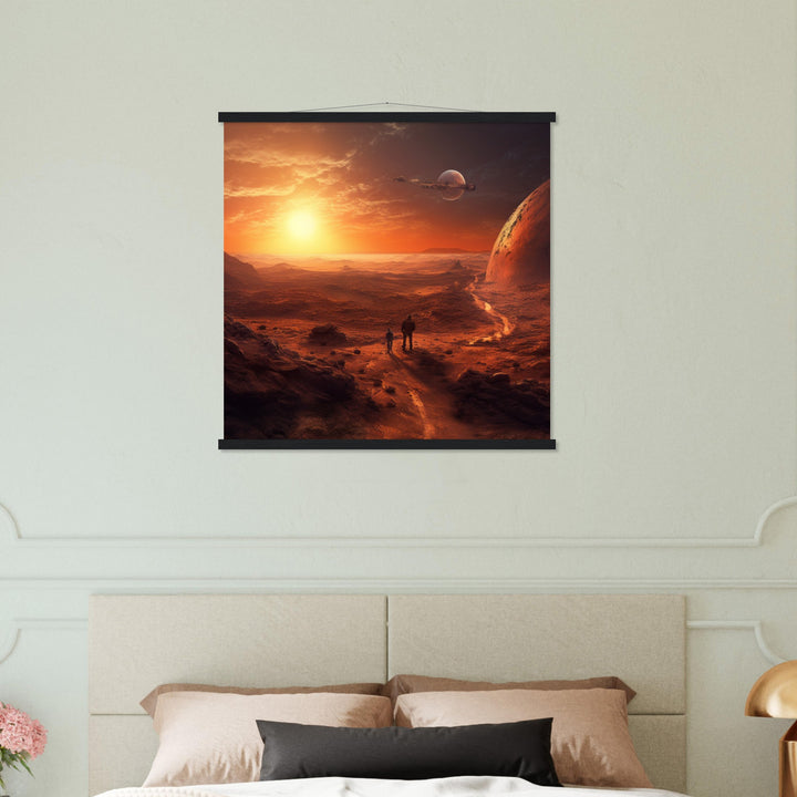 Classic Matte Paper Poster with Hanger - Sunset on Mars I