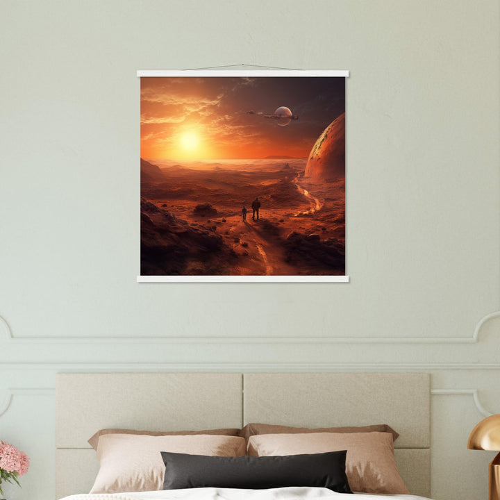 Classic Matte Paper Poster with Hanger - Sunset on Mars I