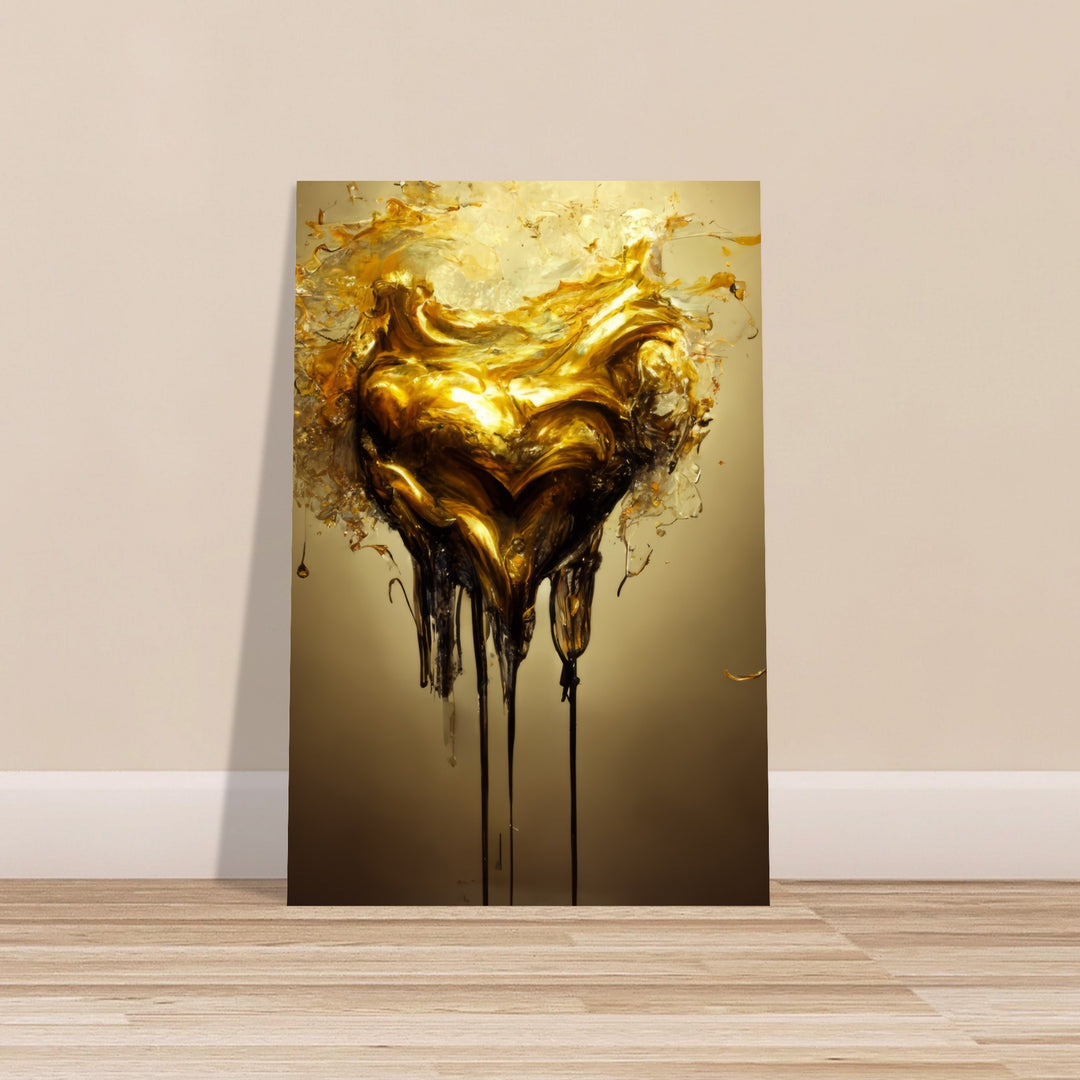 Aluminium Print - Heart of Gold Melted