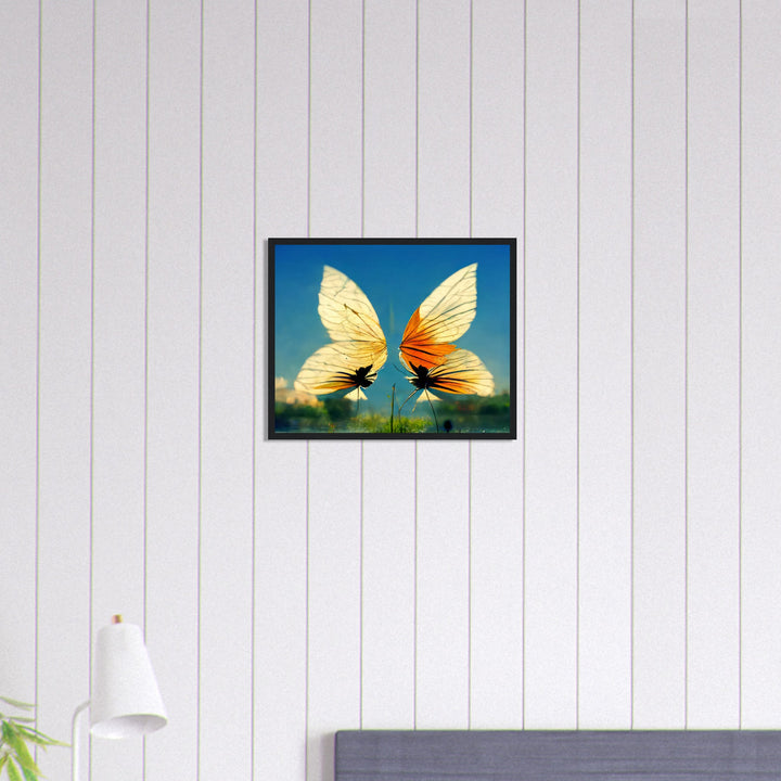 Premium Semi-Glossy Paper Wooden Framed Poster - Dreaming Butterflies II