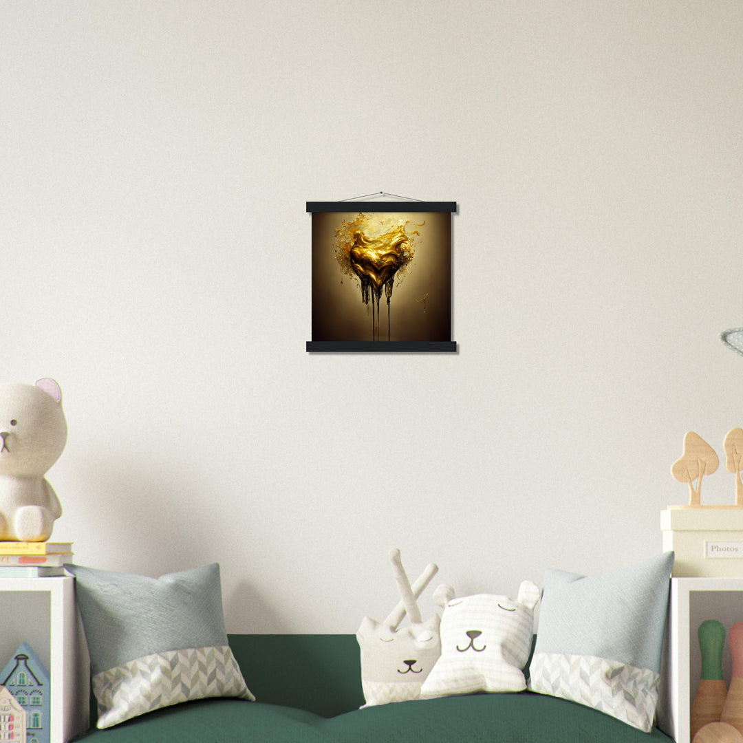 Museum-Quality Matte Paper Poster with Hanger - Heart of Gold Melted