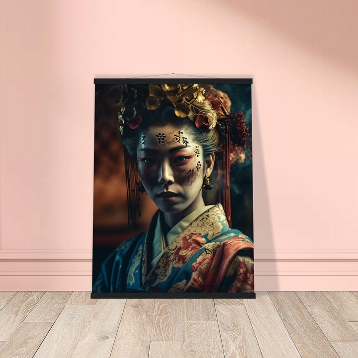 Premium Matte Paper Poster with Hanger - Gaze of the Golden Geisha