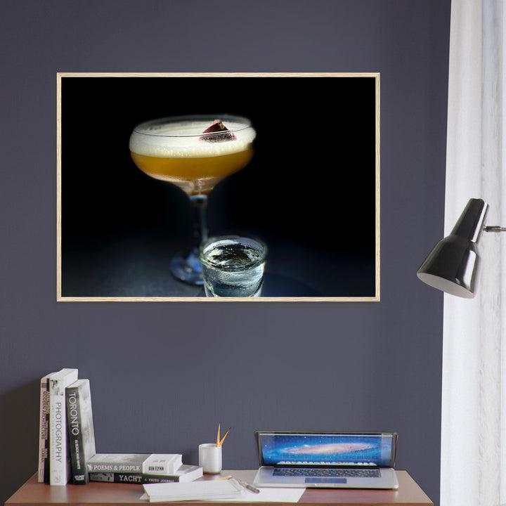 Premium Semi-Glossy Paper Wooden Framed Poster - Pornstar Martini