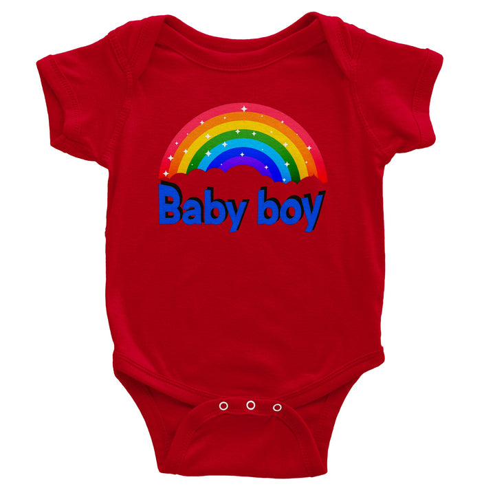 Classic Baby Short Sleeve Bodysuit - Baby Boy Rainbow III