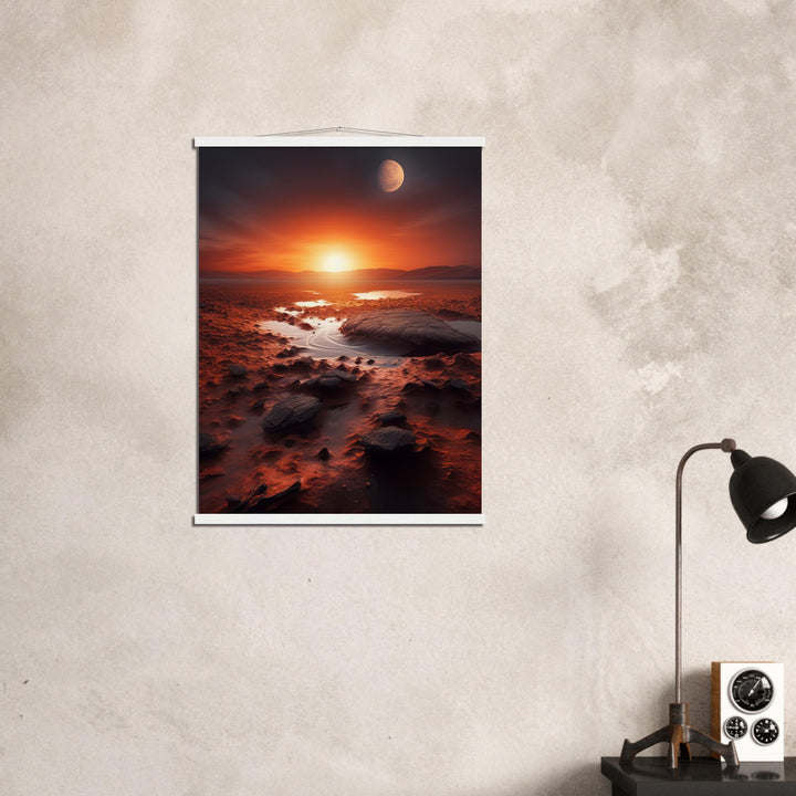 Museum-Quality Matte Paper Poster with Hanger - Sunset on Mars II