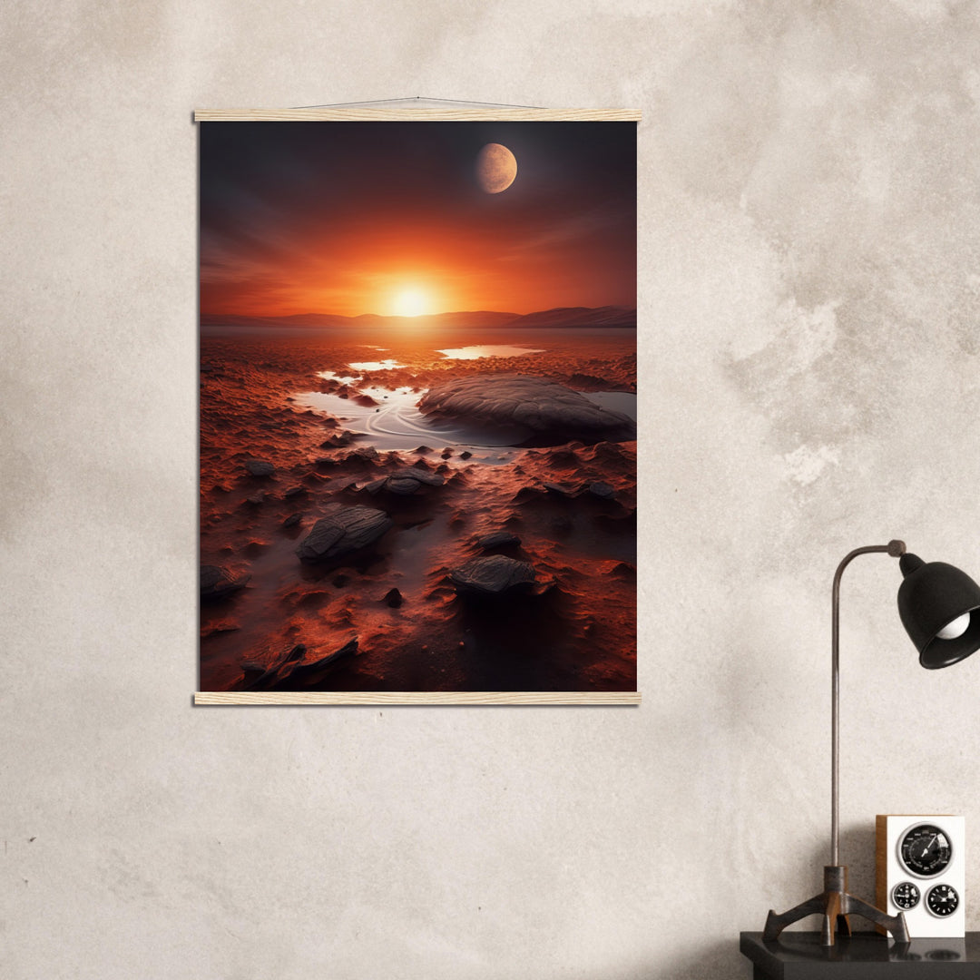 Museum-Quality Matte Paper Poster with Hanger - Sunset on Mars II