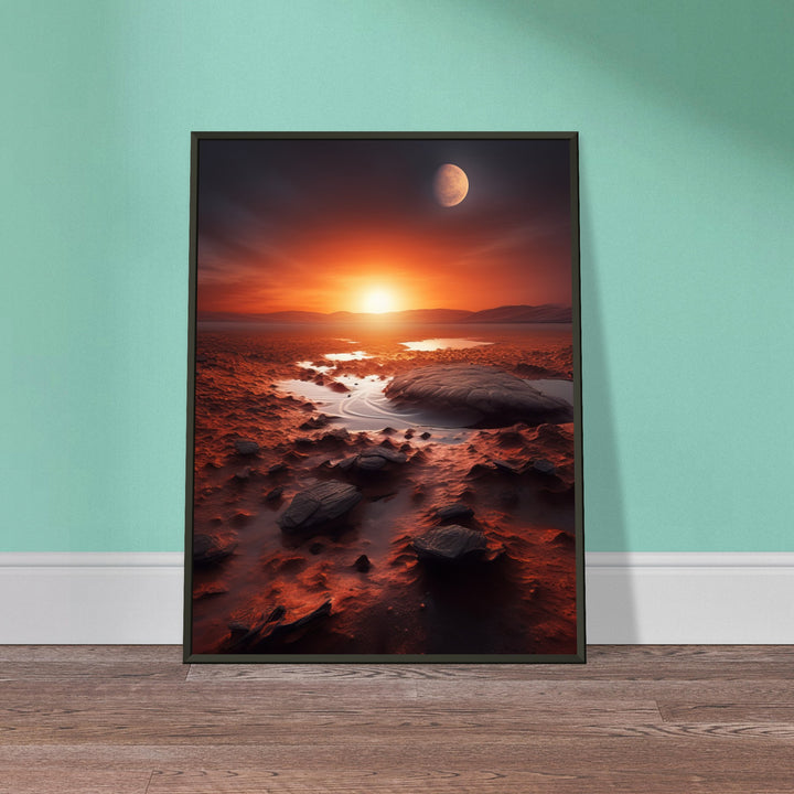 Premium Matte Paper Metal Framed Poster - Sunset on Mars II