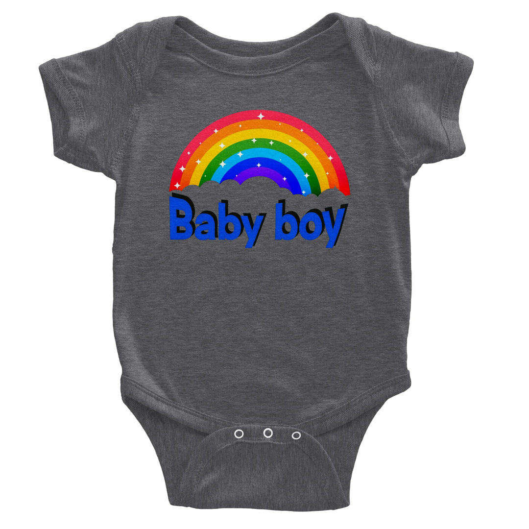 Classic Baby Short Sleeve Bodysuit - Baby Boy Rainbow III