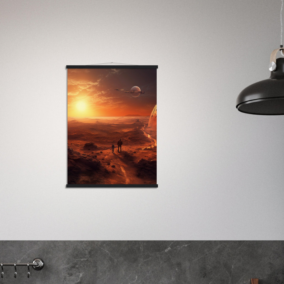 Museum-Quality Matte Paper Poster with Hanger - Sunset on Mars I