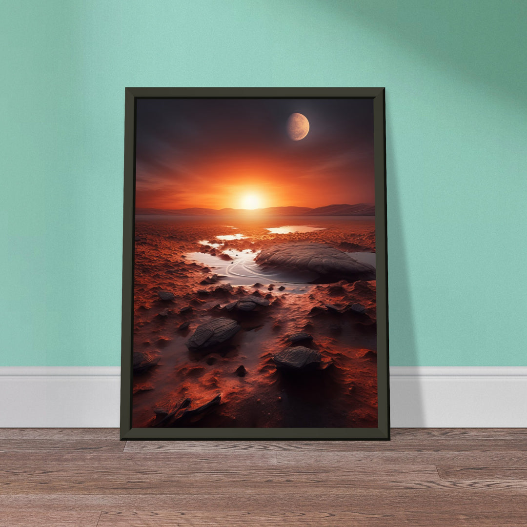 Premium Matte Paper Metal Framed Poster - Sunset on Mars II