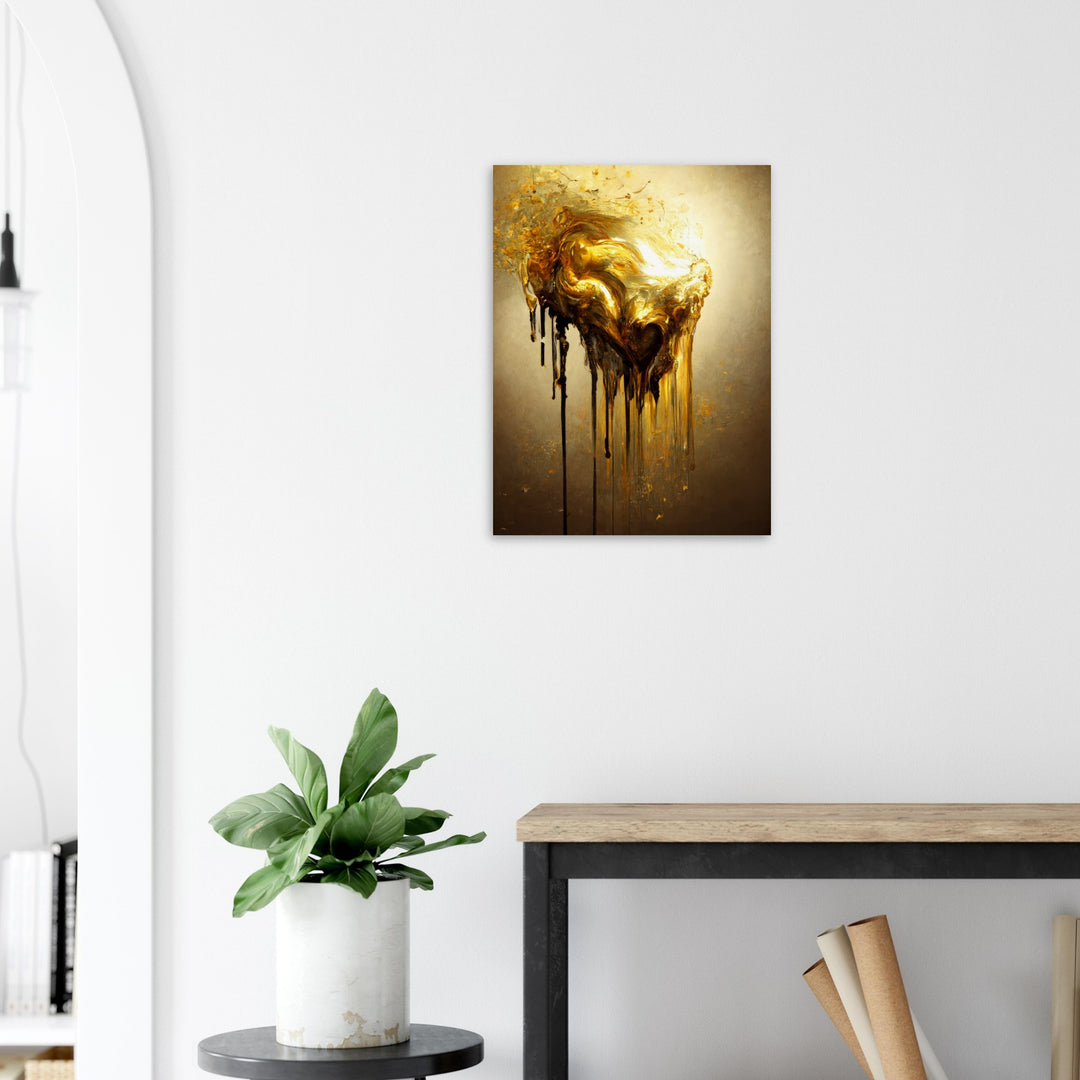 Museum-Quality Matte Paper Poster - Heart of Gold Melted II