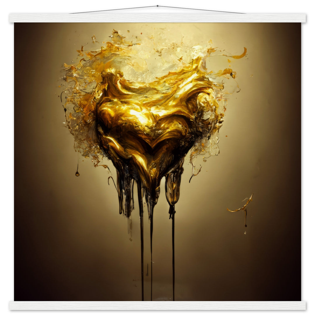 Museum-Quality Matte Paper Poster with Hanger - Heart of Gold Melted