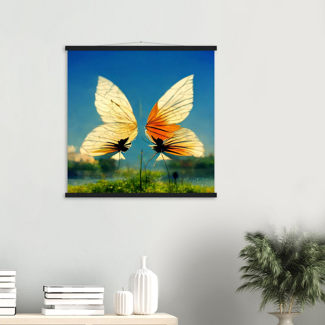 Classic Semi-Glossy Paper Poster with Hanger - Dreaming Butterflies II