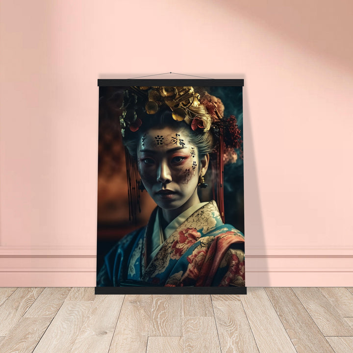 Premium Matte Paper Poster with Hanger - Gaze of the Golden Geisha