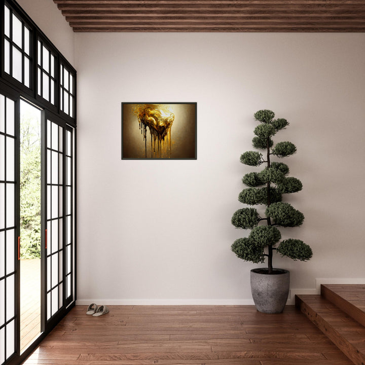 Premium Matte Paper Metal Framed Poster - Heart of Gold Melted II