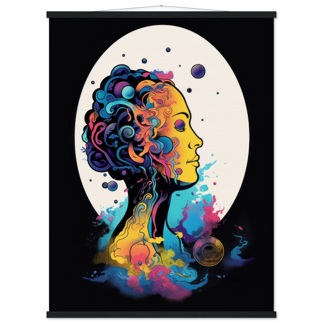 Museum-Quality Matte Paper Poster with Hanger - Colour Art Hair Girl II