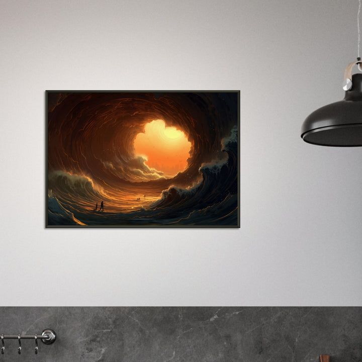 Museum-Quality Matte Paper Metal Framed Poster - Abyssal Grotto Wave