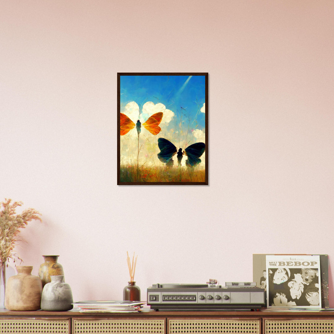 Classic Matte Paper Wooden Framed Poster - Dreaming Butterflies