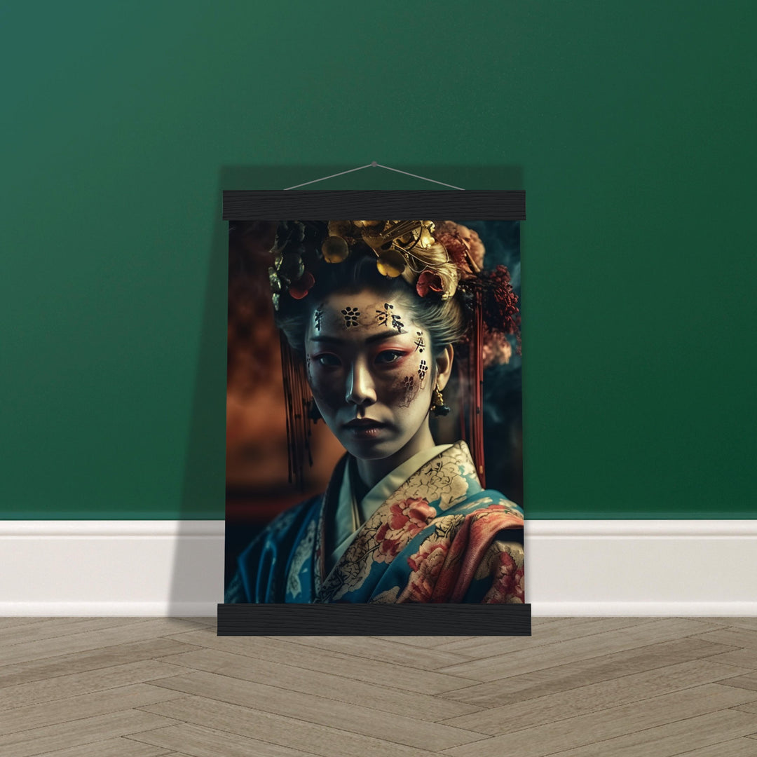 Classic Semi-Glossy Paper Poster with Hanger - Gaze of the Golden Geisha